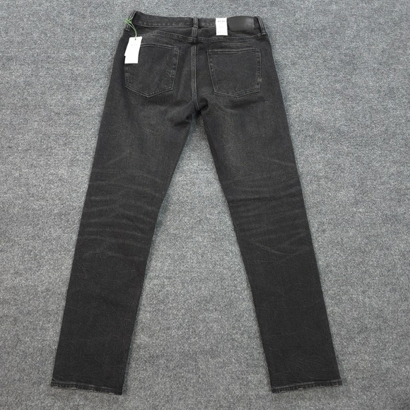 American Eagle Jeans Mens 29x31 Black Denim Slim Selvedge Button Fly Preppy - Picture 14 of 15
